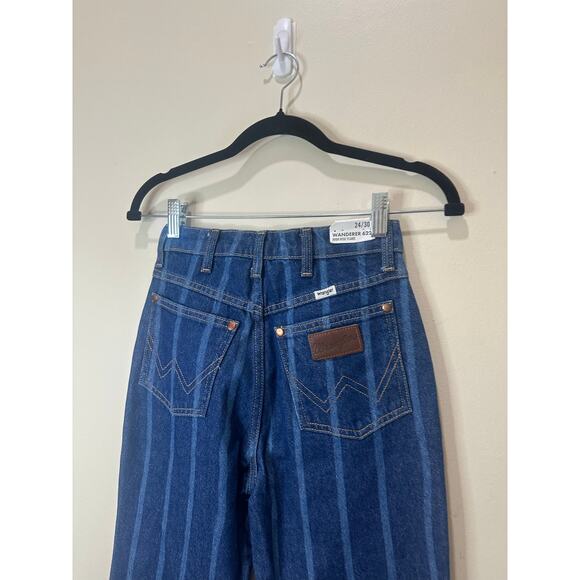Wrangler NWT Wanderer 622 High Rise Flare Jeans Sz 24x30 Pin Stripe - Picture 5 of 6